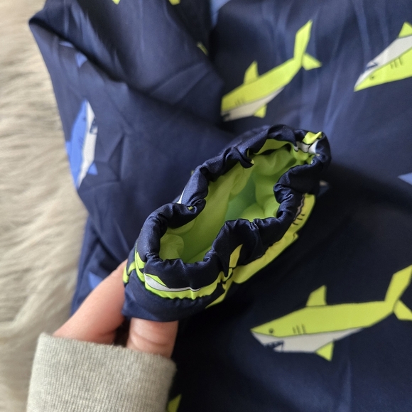 Carter's Shark Pattern Neon Fleece Lined Spring / Fall Jacket - Picture 7 of 7